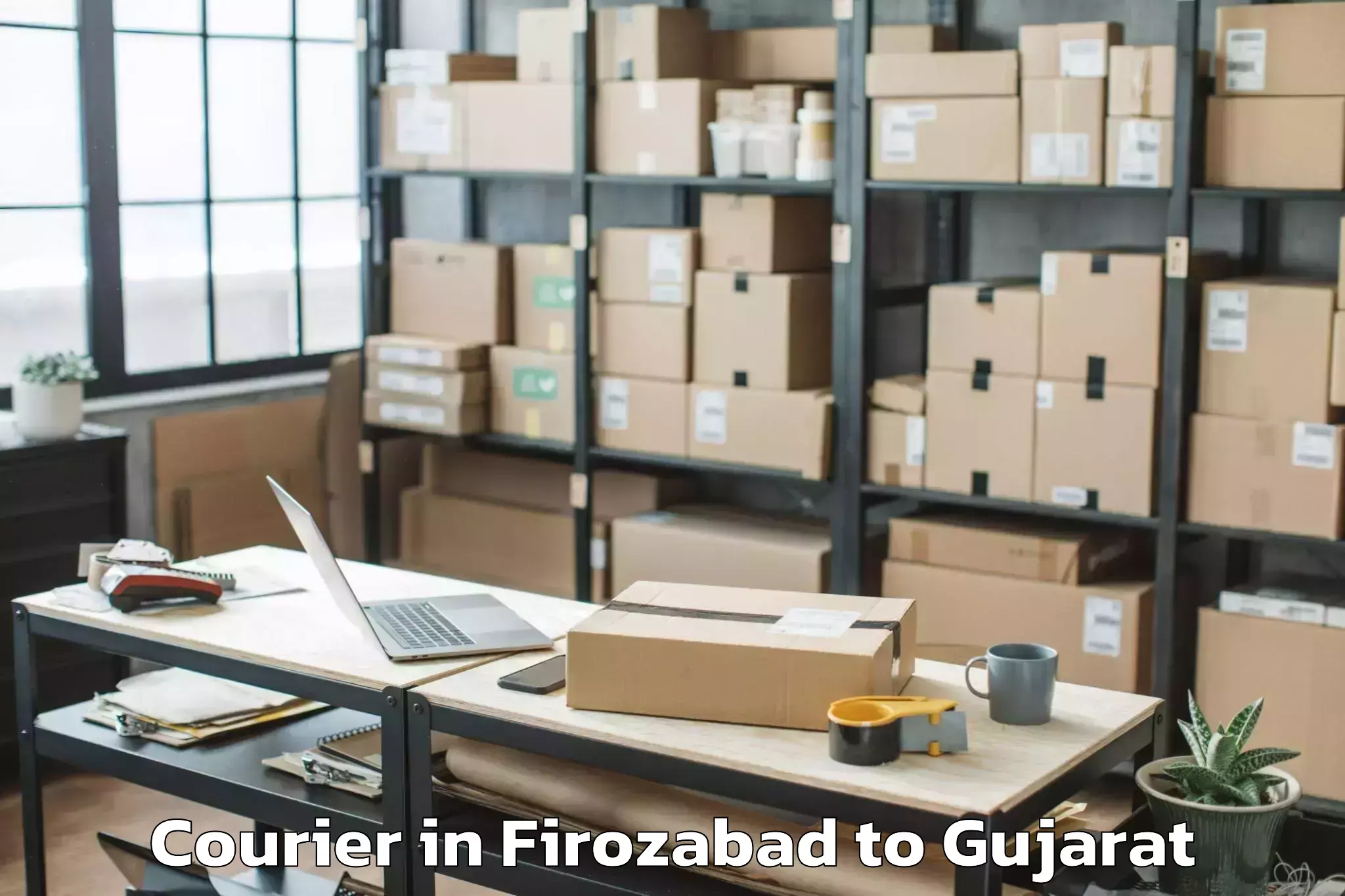 Firozabad to Hemchandracharya North Gujarat Courier Booking